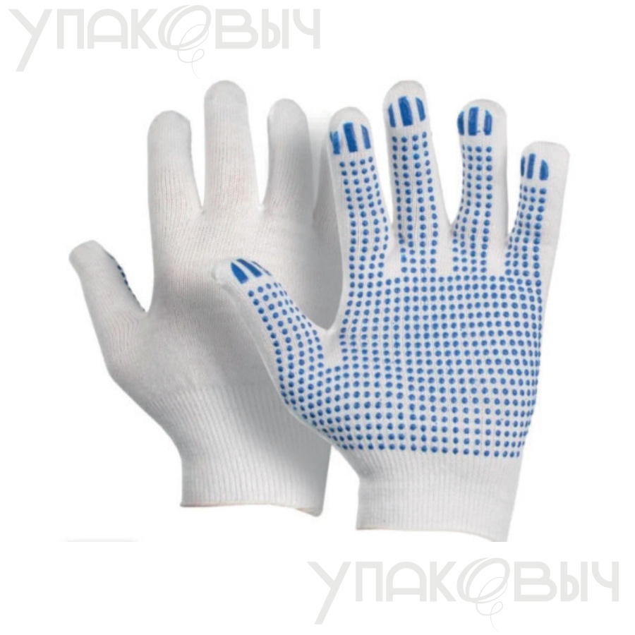 Перчатки ХБ 4 нити с ПВХ (7,5)