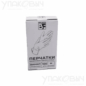 Перчатки виниловые M Ben Fatto прозрачные (20%)