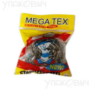 Губка металл. нерж. МEGA TEX 20гр (12шт блистер)