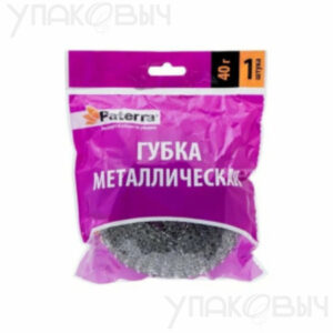 Губка металлическая, оцинкованная 40гр, PATERRA, плетенка